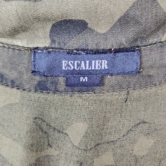 Escalier Camouflage Blouse Tapestry Embroidered Back Size M - Picture 5 of 6